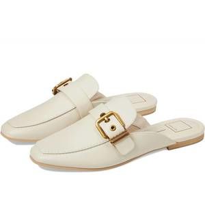 Dolce Vita Santel Loafers in Ivory / Cream with Gold Buckle